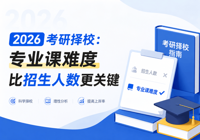 2026考研择校：专业课难度比招生人数更关键-考研栈